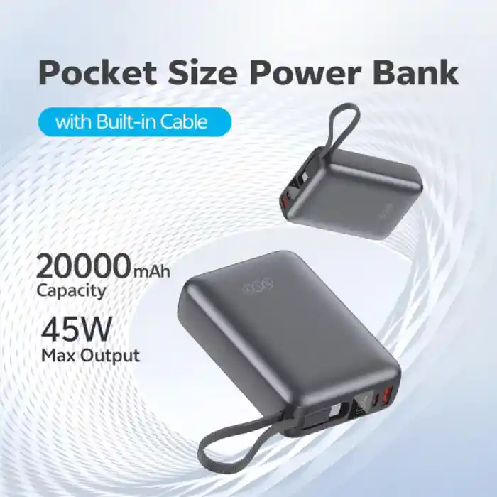 Qcy PB20A 45w PD 20000mah Fast Charging Power Bank